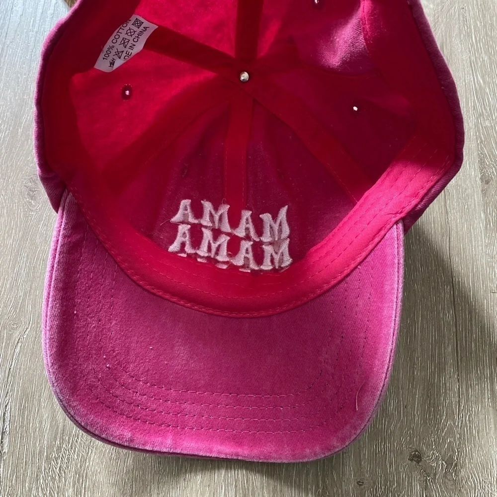 Mama Embroidered Hat (Pink)
